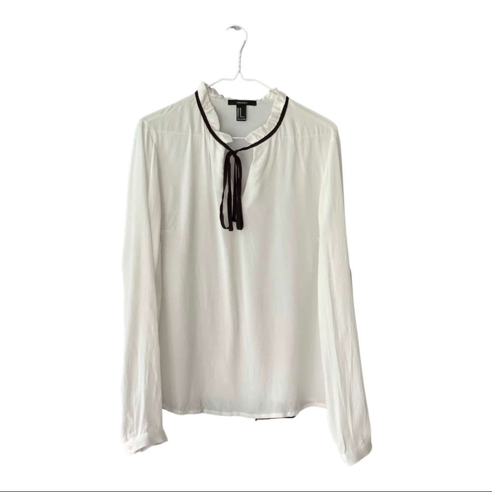 Preppy white blouse